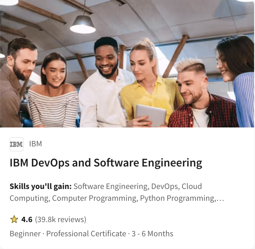 IBM-DevOps-and Software-Engineering-Professional-Certificate